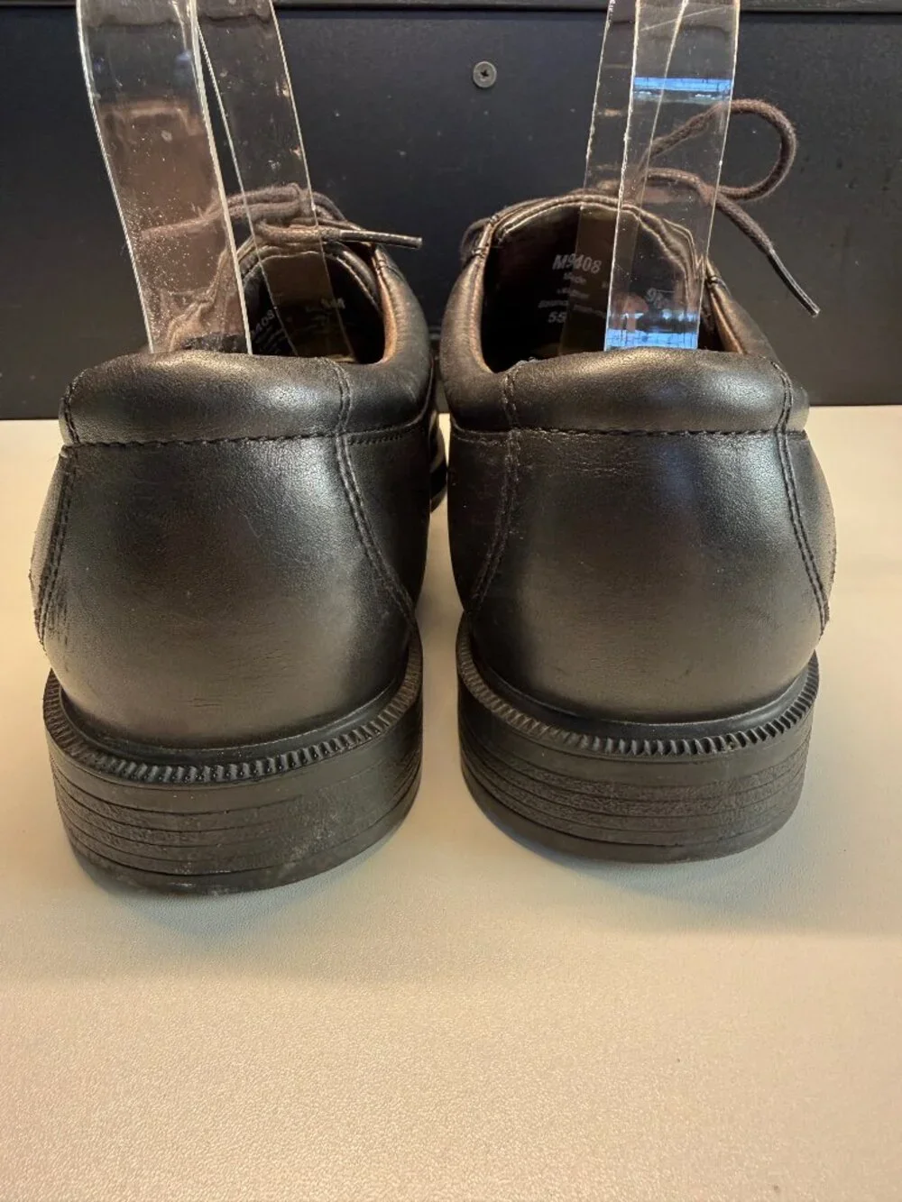 Rockport Mens Black Leather Oxford Dress Shoes Size 9M